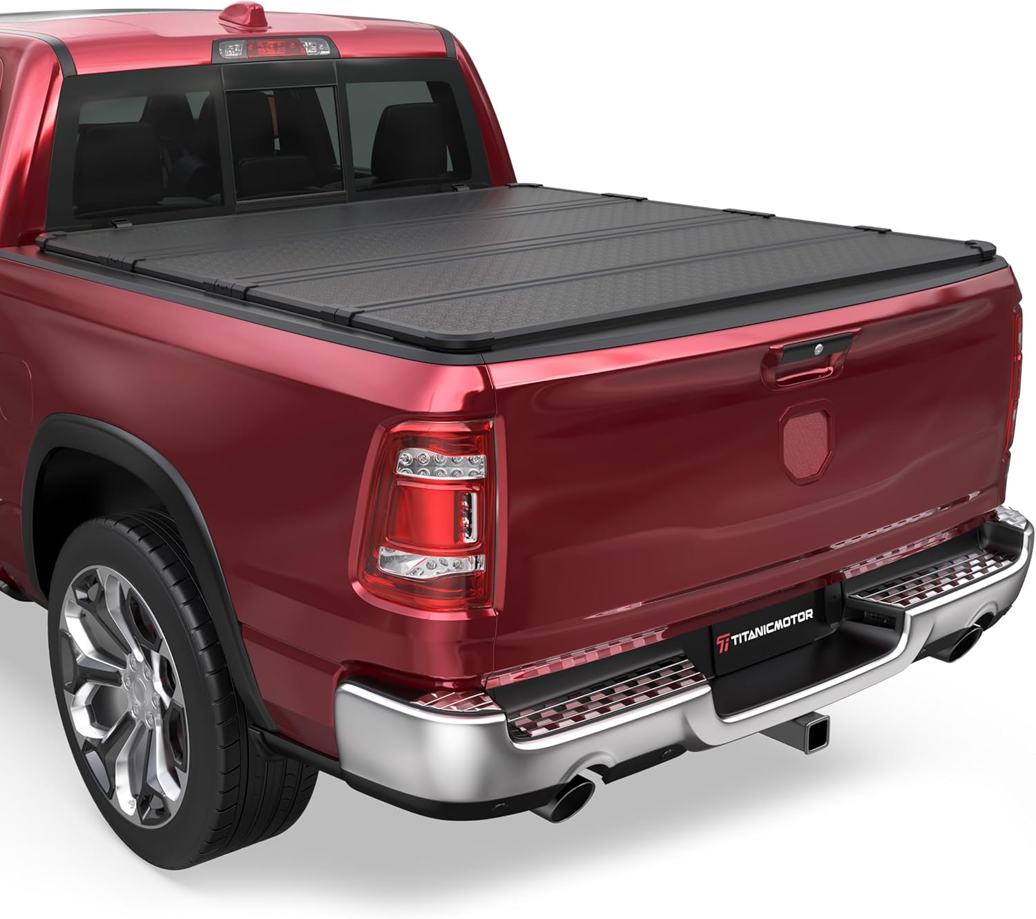 TITANICMOTOR hard quad-fold tonneau cover for Ram 1500 5.7FT