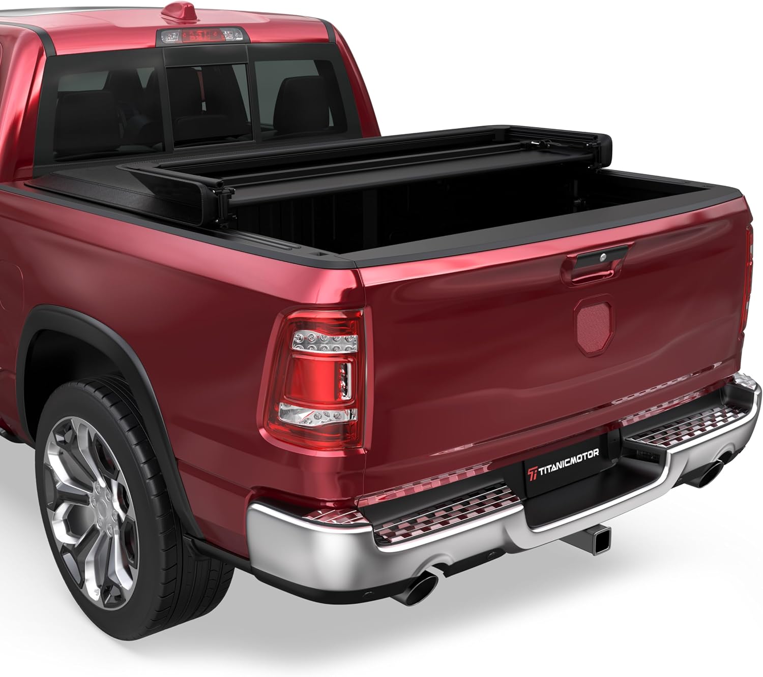 TITANICMOTOR soft tri-fold tonneau cover for Ram 1500 5.7FT