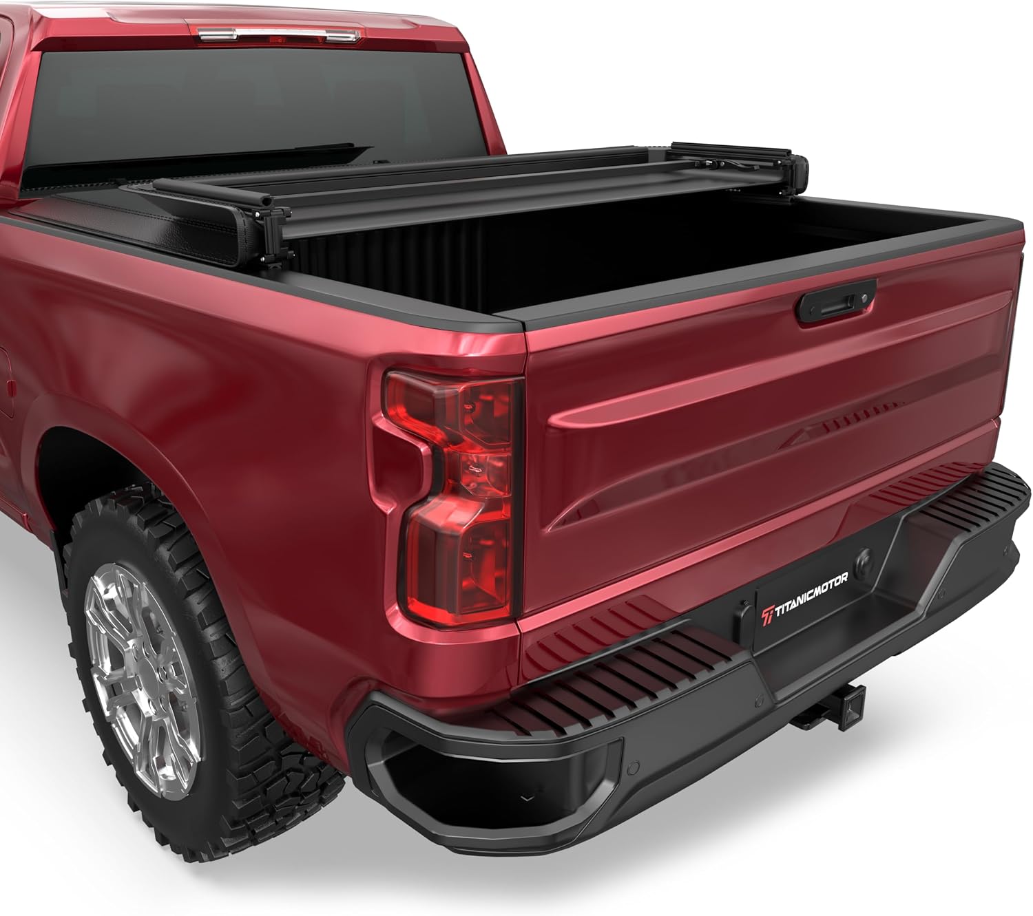 TITANICMOTOR soft roll-up tonneau cover for Chevy Colorado GMC Canyon 5FT